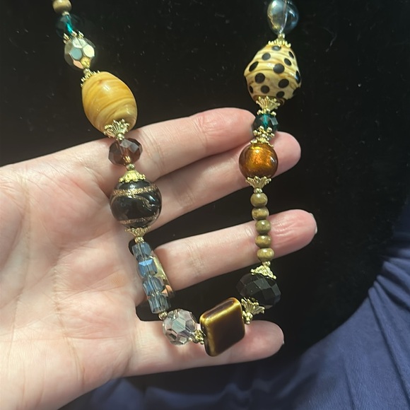 Premier Designs Glass Roots Statement Beaded Long Necklace - Picture 3 of 4